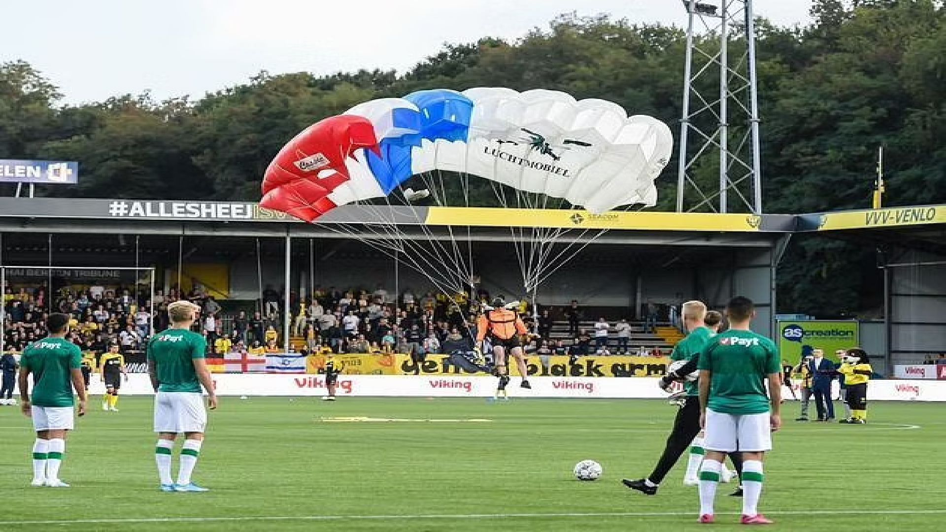 2013's Salisbury City vs. Chester game had to be called off when a charity parachutist unintentionally landed on the playing surface.
